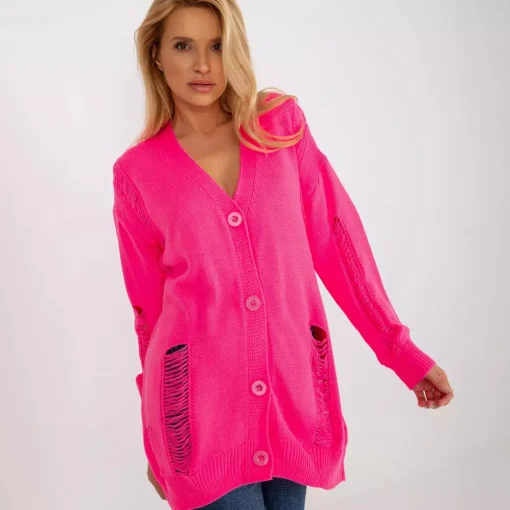 JEANS Neuleet>Rue Paris Cornelia neuletakki neonpinkki