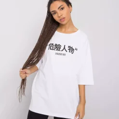 JEANS Lyhythihaiset Paidat Ja Topit>Rue Paris Dangerous oversize t-paita valkoinen