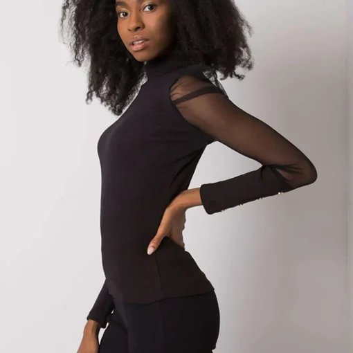 JEANS Pitkähihaiset Paidat>Rue Paris Donnah ribbipaita musta