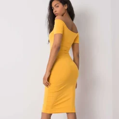 JEANS Minimekot>Rue Paris Dorrit trikoomekko mustard