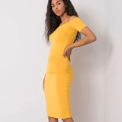 JEANS Minimekot></noscript>Rue Paris Dorrit trikoomekko mustard