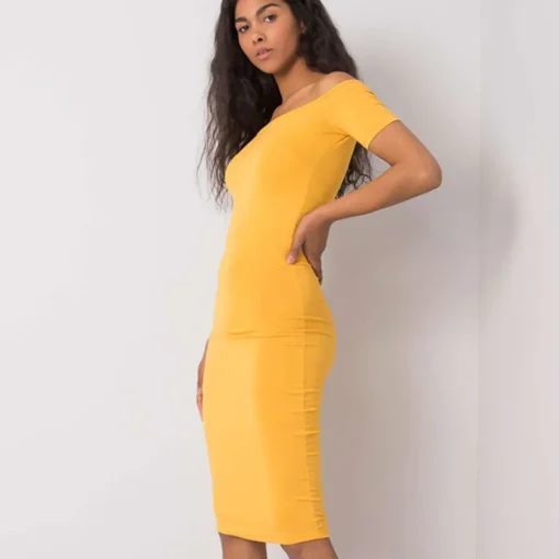 JEANS Minimekot>Rue Paris Dorrit trikoomekko mustard