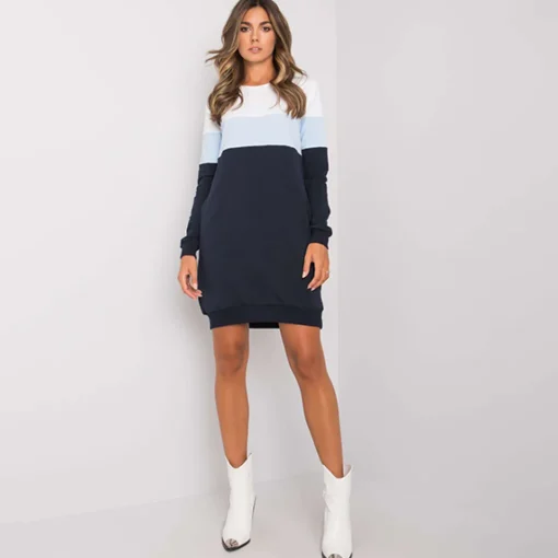 JEANS Pitkähihaiset Paidat | Minimekot>Rue Paris Feliciana trikoomekko navy/raidallinen