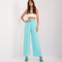 JEANS Housut>Rue Paris Herta housut vyöllä aqua