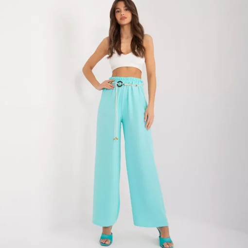 JEANS Housut>Rue Paris Herta housut vyöllä aqua