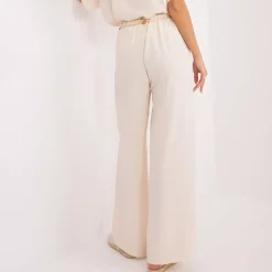 JEANS Housut></noscript>Rue Paris Herta housut vyöllä cream
