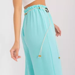 JEANS Housut></noscript>Rue Paris Herta housut vyöllä aqua