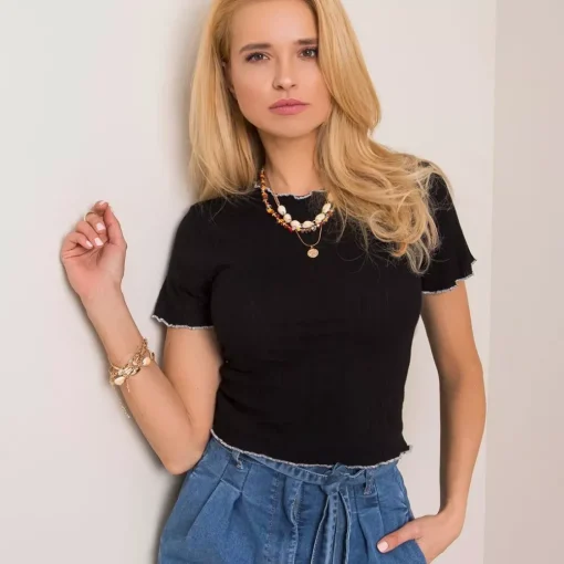Rue Paris Lyhythihaiset Paidat Ja Topit>Jennifer toppi musta