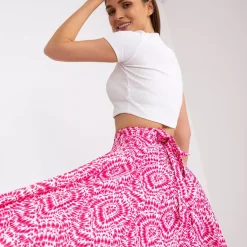 JEANS Hameet></noscript>Rue Paris Kaja kuvioitu maksihame pinkki