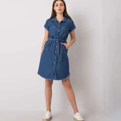 JEANS Minimekot>Rue Paris Katie mekko vyöllä dark denim