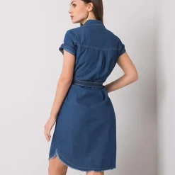 JEANS Minimekot></noscript>Rue Paris Katie mekko vyöllä dark denim