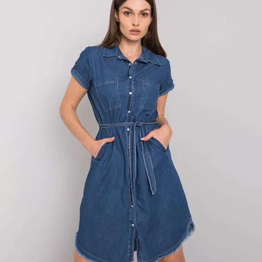 JEANS Minimekot>Rue Paris Katie mekko vyöllä dark denim