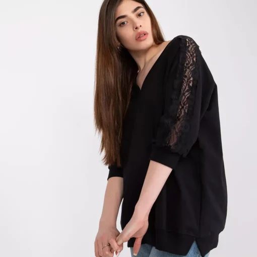 JEANS Pitkähihaiset Paidat>Rue Paris Leja paita musta