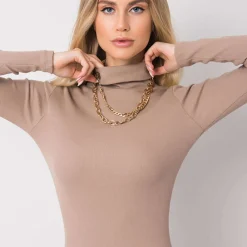 JEANS Midimekot>Rue Paris Livia ribbimekko beige