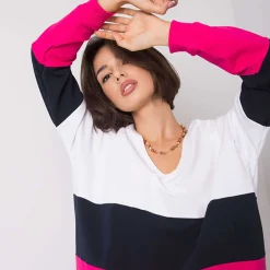 JEANS Pitkähihaiset Paidat></noscript>Rue Paris Lotta paita raidallinen valkoinen/navy