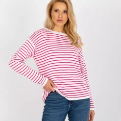 JEANS Pitkähihaiset Paidat></noscript>Rue Paris Lyrah neulospaita pinkkiraidallinen