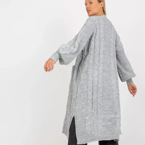 JEANS Neuleet | Plus!>Rue Paris Maren taskullinen neuletakki v.harmaa