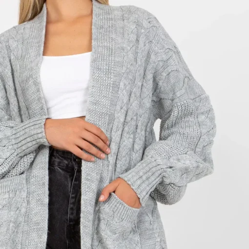 JEANS Neuleet | Plus!>Rue Paris Maren taskullinen neuletakki v.harmaa