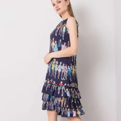 JEANS Minimekot>Rue Paris Mariangela mekko navy/kuvioitu