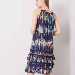 JEANS Minimekot></noscript>Rue Paris Mariangela mekko navy/kuvioitu