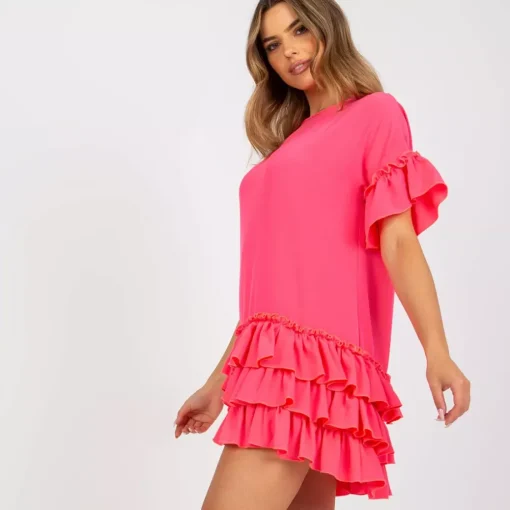 JEANS Minimekot>Rue Paris Mellany mekko neonpinkki