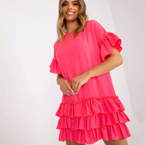 JEANS Minimekot>Rue Paris Mellany mekko neonpinkki