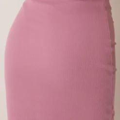 JEANS Minimekot>Rue Paris Merci ribbimekko vanha roosa