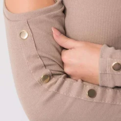 JEANS Pitkähihaiset Paidat>Rue Paris Nadia ribbipaita vaaleanruskea