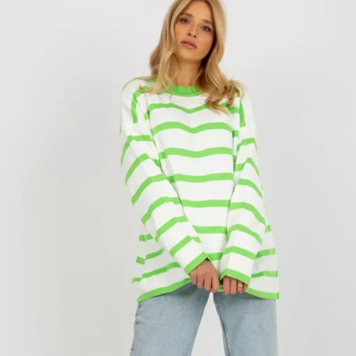 JEANS Pitkähihaiset Paidat | Neuleet>Rue Paris Onore limeraidallinen neulospaita