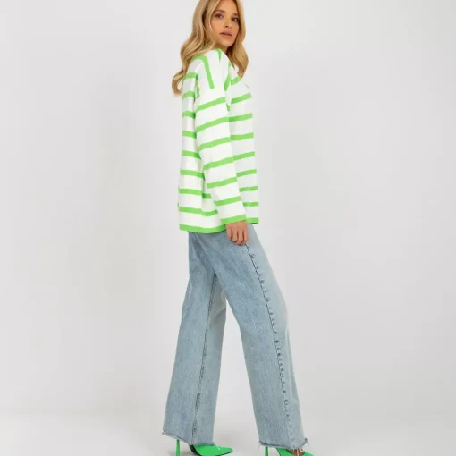 JEANS Pitkähihaiset Paidat | Neuleet>Rue Paris Onore limeraidallinen neulospaita