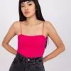 JEANS Lyhythihaiset Paidat Ja Topit>Rue Paris Ottawa ribbitoppi fuksia