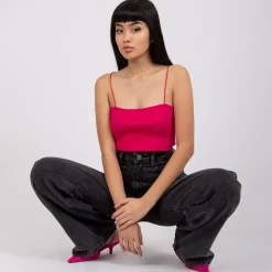 JEANS Lyhythihaiset Paidat Ja Topit></noscript>Rue Paris Ottawa ribbitoppi fuksia