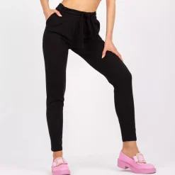 JEANS Housut>Rue Paris Pandora housut vyöllä musta