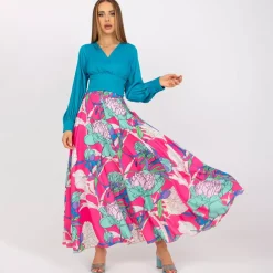 JEANS Hameet>Rue Paris Poetry kuvioitu maksihame