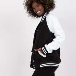 JEANS Takit></noscript>Rue Paris Porto collegebomber mustavalkoinen