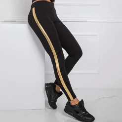 JEANS Leggingsit>Rue Paris Rissa leggingsit kulta/musta