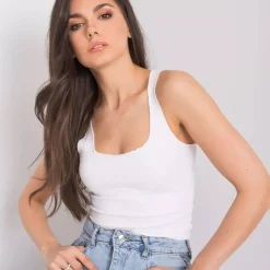 JEANS Lyhythihaiset Paidat Ja Topit>Rue Paris Robertina ribbitoppi valkoinen