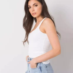 JEANS Lyhythihaiset Paidat Ja Topit></noscript>Rue Paris Robertina ribbitoppi valkoinen