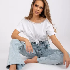 JEANS Lyhythihaiset Paidat Ja Topit>Rue Paris Salma t-paita valkoinen