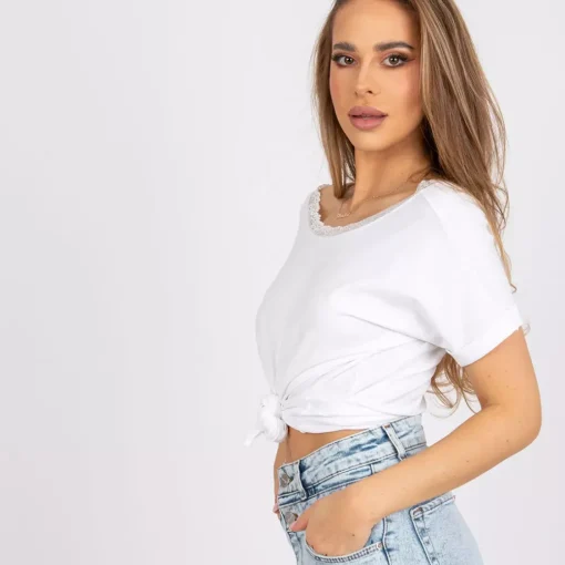 JEANS Lyhythihaiset Paidat Ja Topit>Rue Paris Salma t-paita valkoinen