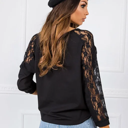 JEANS Pitkähihaiset Paidat>Rue Paris Shangri Lace paita musta