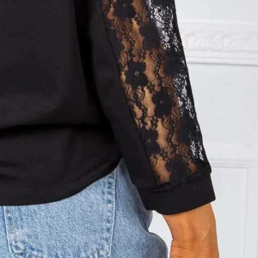 JEANS Pitkähihaiset Paidat>Rue Paris Shangri Lace paita musta