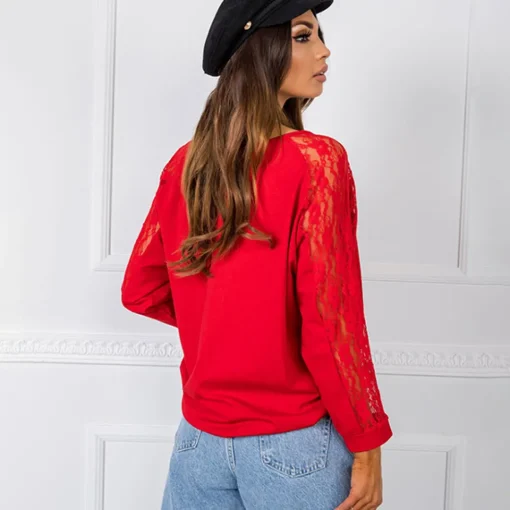 JEANS Lyhythihaiset Paidat Ja Topit>Rue Paris Shangri Lace paita punainen