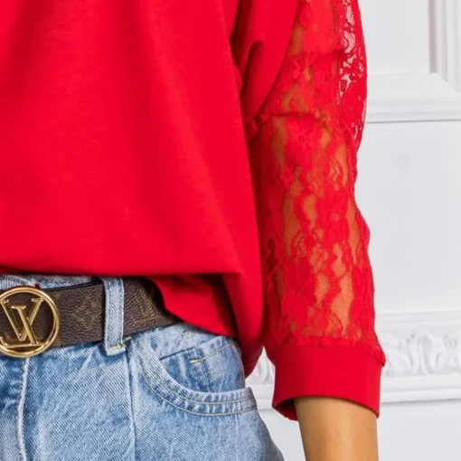 JEANS Lyhythihaiset Paidat Ja Topit>Rue Paris Shangri Lace paita punainen