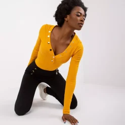 JEANS Pitkähihaiset Paidat>Rue Paris Tracy ribbipaita mustard