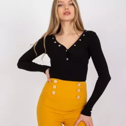 JEANS Pitkähihaiset Paidat>Rue Paris Tracy ribbipaita musta