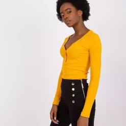 JEANS Pitkähihaiset Paidat></noscript>Rue Paris Tracy ribbipaita mustard