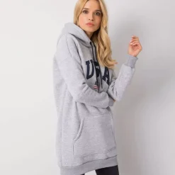 JEANS Hupparit></noscript>Rue Paris Yetty huppari vaaleanharmaa