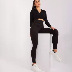 JEANS Leggingsit></noscript>Rue Paris Zia ribbileggingsit musta