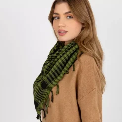 JEANS Huivit Ja Käsineet></noscript>Ruutukuvioinen kaulahuivi khaki